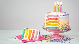 Cake slice fork sprinkles pastel - pastel free wallpaper