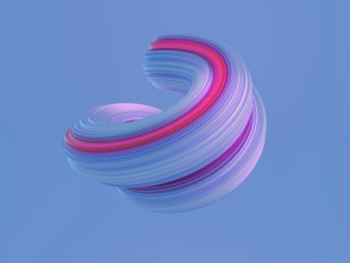 Colorful flying object blue sky - material free wallpaper