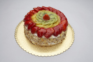 Pastel rococo fruit cake plate - fruit free wallpaper