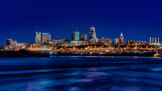 City skyline night bridge water 11 - cityscape free wallpaper