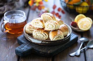 Pastries tea lemons strawberries food - bela čikoš sesija free wallpaper