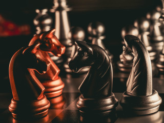Chess horse armor raytracing blurry - the board free wallpaper