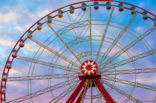 Ferris wheel clouds saturated constructivism - wheel free wallpaper