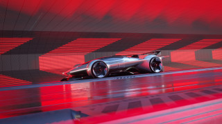Futuristic car red tunnel unreal - futurism free wallpaper