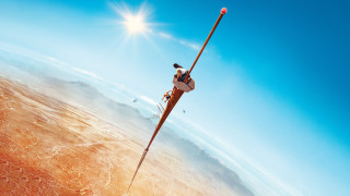 Sky desert ski lift fishing - afrofuturism free wallpaper for desktop