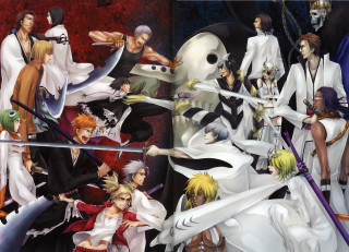 Anime characters swords skeleton skull - epic scale free wallpaper for desktop