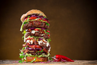 Large hamburger red pepper food - nearby free wallpaper for desktop