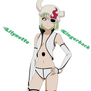 Woman black white horns red - her head free wallpaper for tablet