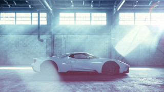 White sports car garage brick 4 - unreal engine free wallpaper for desktop
