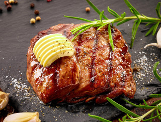 Meat apple garlic food starry - a piece of meat free wallpaper