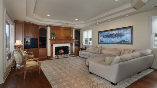 Living room fireplace painting chair - a large painting free wallpaper