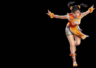 Woman dancing costume black background - leg free wallpaper