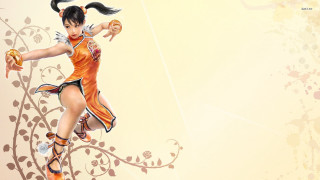 Woman costume dancing floral background - a floral background free wallpaper