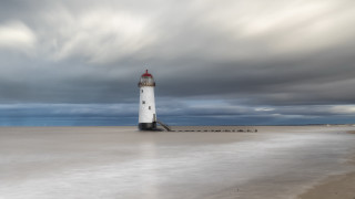 Lighthouse beach cloudy sky water - free other wallpaper for desktop