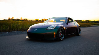 Nissan car sunset rim lighting - the car free wallpaper for desktop