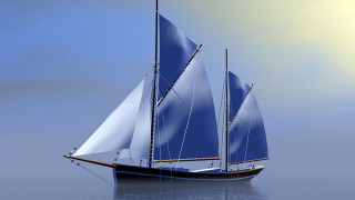 Sailboat blue sails water sun - a sailboat free wallpaper