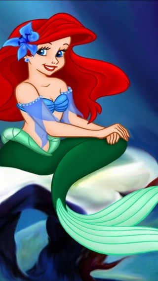 Little mermaid smiling rock blue - a rock free wallpaper for mobile