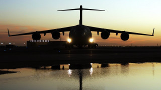 Jetliner sunset backlit mattepainting silhouette - christopher moeller free wallpaper
