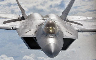 Silver fighter jet cloudy sky 2 - ray free wallpaper