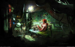 Woman sitting bed room lamp - ben templesmith free wallpaper for desktop