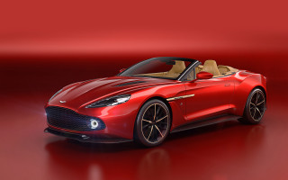 Red sports car studio rendering 3 - a black floor free wallpaper