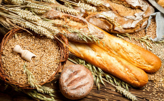 Breads grains table cloth baguette - free other wallpaper for desktop