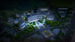 Isometric urban forest night danube - isometric free wallpaper