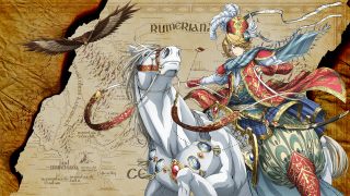 Woman riding white horse bird - a map of the world free wallpaper