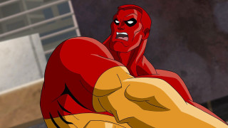 Cartoon character red body yellow - free hearts wallpaper