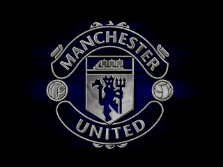 Manchester united logo black blue - a digital rendering free wallpaper for desktop