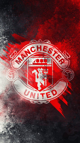 Manchester united red paint splash - action painting free wallpaper for mobile