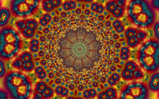 Colorful kaleidoscope circular design center - dmt free wallpaper