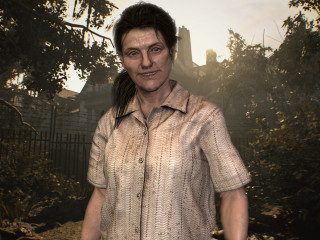 Woman tree house background standing - realistic character concept free wallpaper