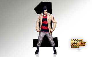 Man trenchcoat stripedshirt blackwhite background - neogeo free wallpaper