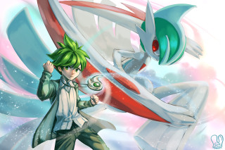 Man suit tie pokemon green - tail free wallpaper