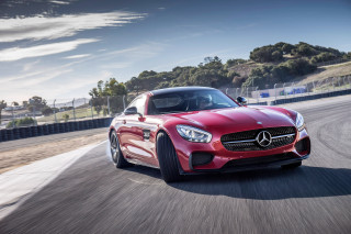 Red mercedes sports car track - adam szentpétery free wallpaper