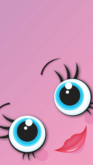 Pink background blue eyes white - fanny mcian free wallpaper for mobile