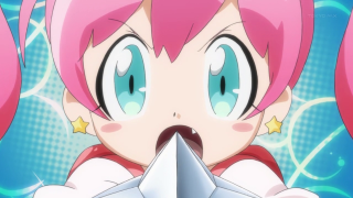 Girl pink hair paper airplane - pink hair holding free wallpaper