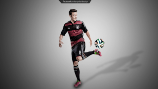 Soccer man kicking ball 3d - his foot free wallpaper for desktop
