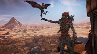 Man red hat dragon desert - cliff childs free wallpaper