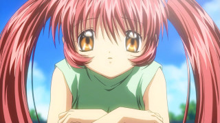 Girl long pink hair big - big eye free wallpaper