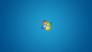 Blue background windows logo side 2 - a windows logo free wallpaper