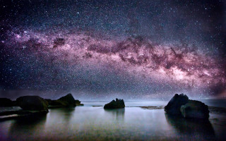 Night sky stars milky way 3 - arthur b. carles free wallpaper
