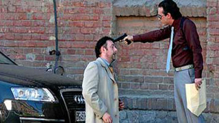 Man haircut another man car - arte povera free wallpaper