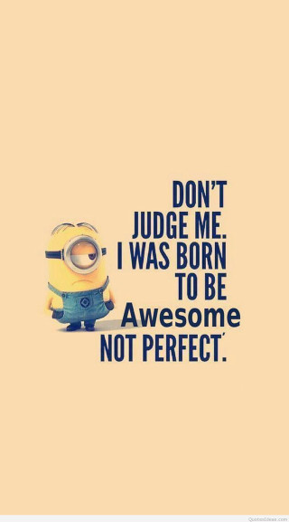 Minion dont judge me awesome - free stars wallpaper for mobile