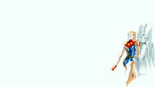 Woman blue red dress cat - dress free wallpaper