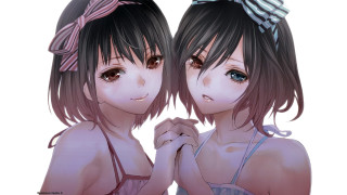 Anime girls big eyes bow - the others hand free wallpaper