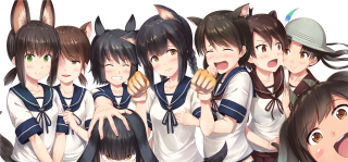 Anime girls bunny ears hotdog - a hot dog free wallpaper for desktop