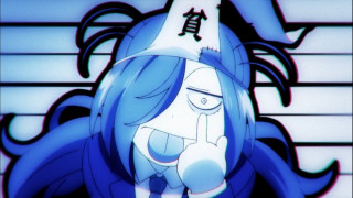 Cartoon character blue hair sad - a sad expression free wallpaper