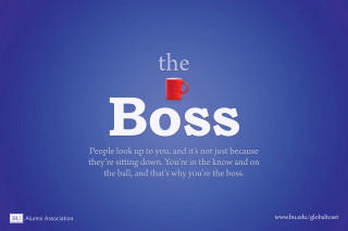 Blue background boss quote image - dave allsop free wallpaper